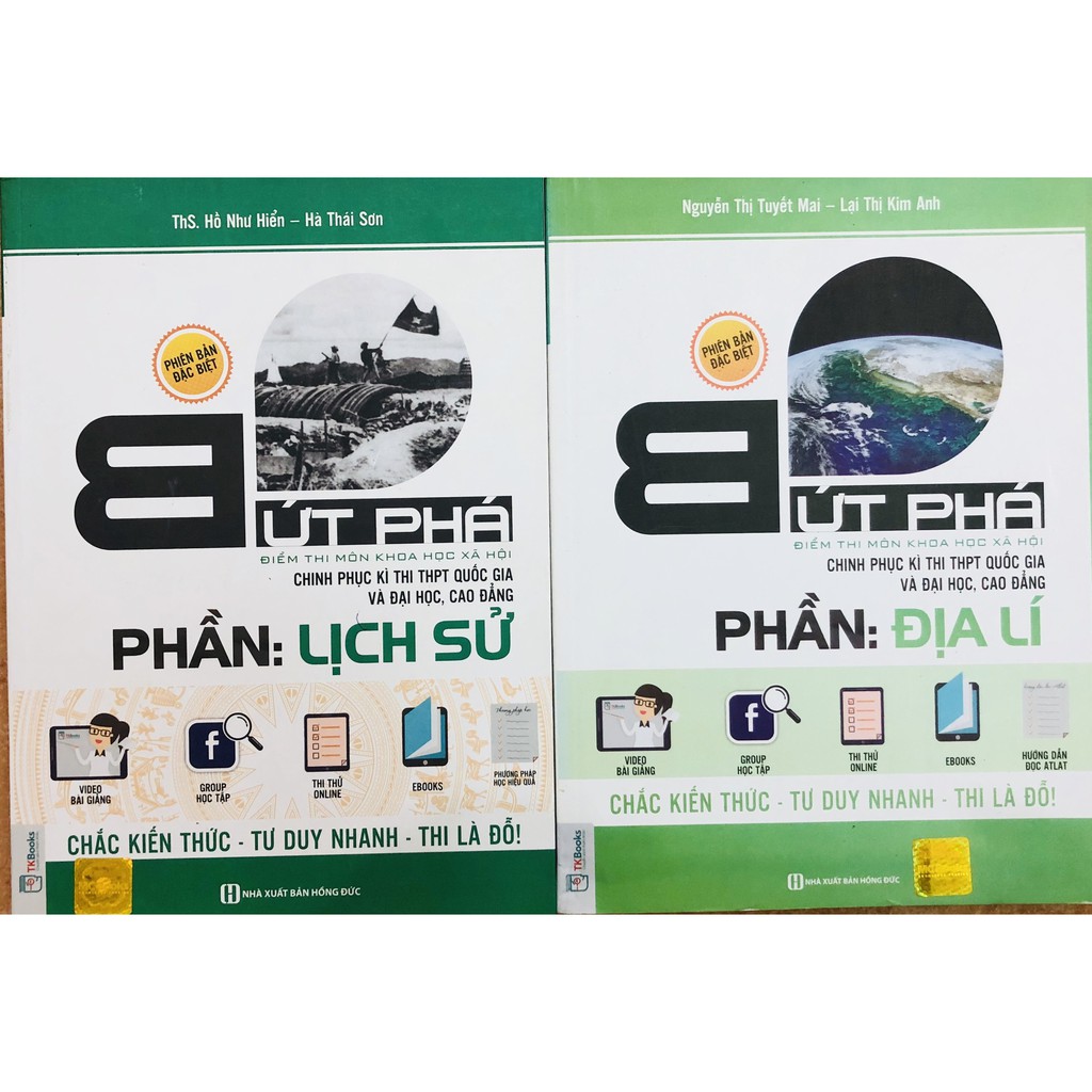 Sách - Combo Bứt Phá Điểm Thi Môn Khoa Học Xã Hội – Phần: Lịch Sử +  Bứt Phá Điểm Thi Môn Địa Lý