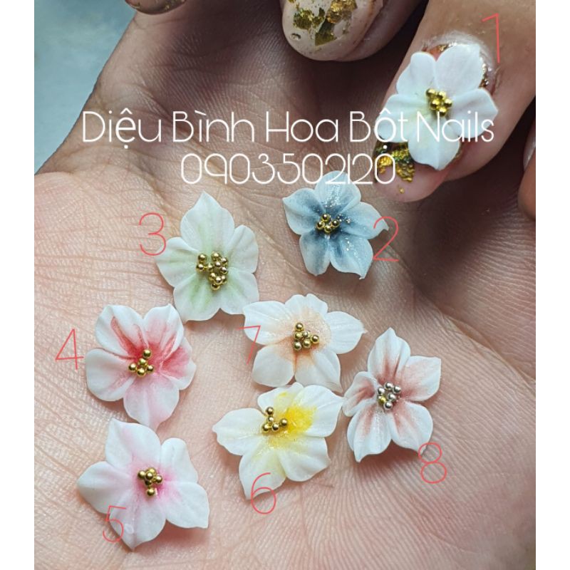 Hoa bột Nails mẫu mới