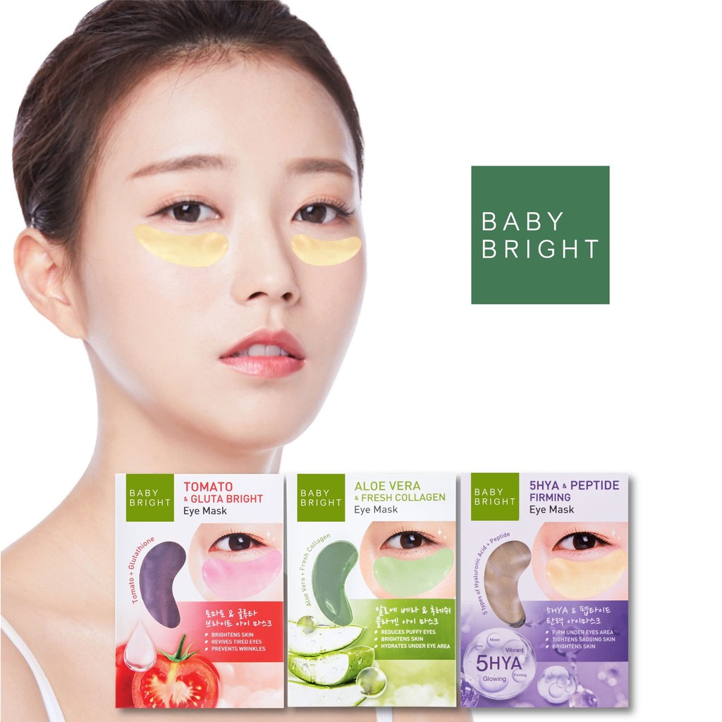 [Auth Thái] Mặt Nạ Mắt Làm Mờ Nếp Nhăn Baby Bright 5HYA &amp; PEPTIDE FIRMING Eye Mask ( 2 miếng )