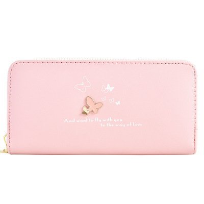 Ví nữ dài cầm tay NEW-0026 phối hoạ tiết hình đàn bướm cực đẹp kiểu dáng 2 khóa kéo tiện dụng chất liệu da cao cấp