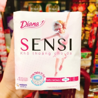 Băng vệ sinh Diana Sensi không cánh 8 miếng