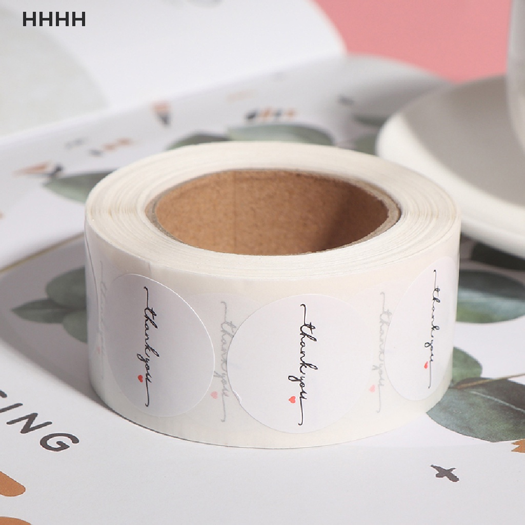 Cuộn 500 Miếng Dán Hình Tròn Màu Trắng Kích Thước 1 inch Dùng Để Trang Trí