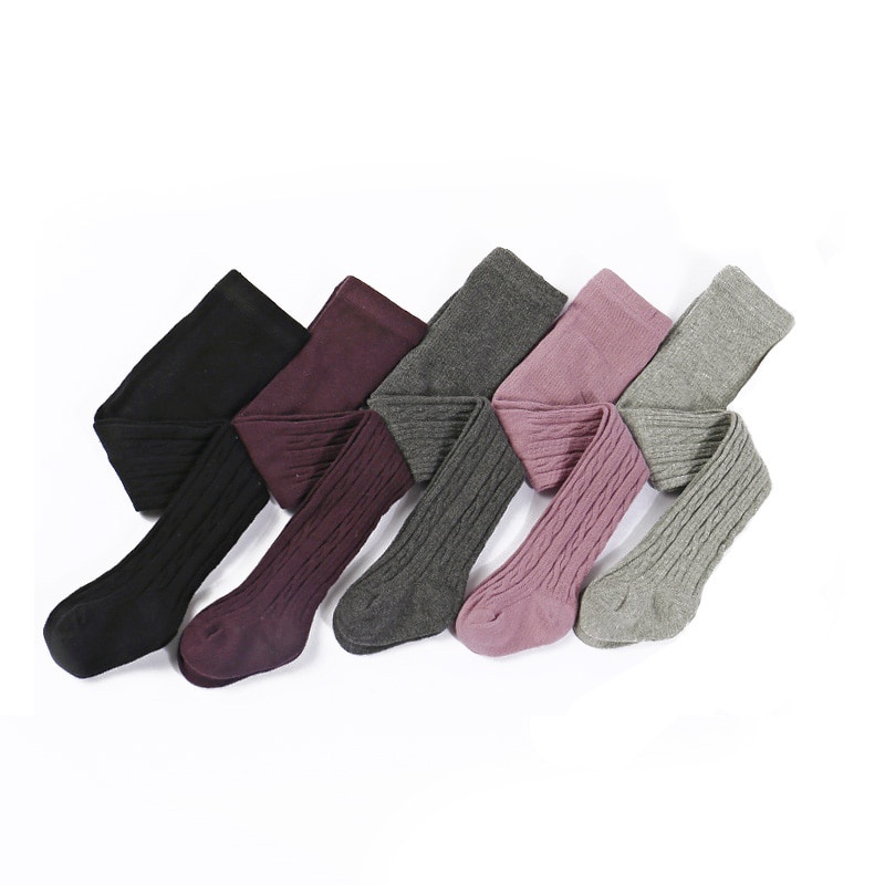 Quần Tất Dệt Kim Màu Sắc Thời Trang Thu Đông Cho Bé Gái