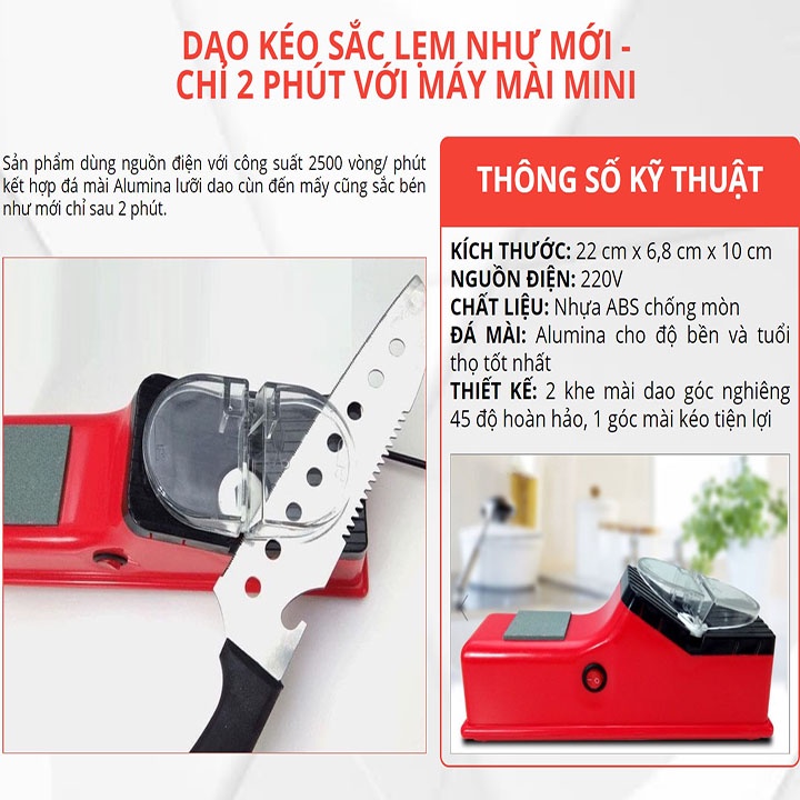 Máy Mài Dao Kéo Điện Tự Động Mẫu Mới Nhất