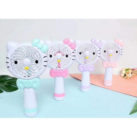 [Mã ELHA22 giảm 5% đơn 300K] Quạt tích điện usb mini có đèn Led Helo kitty 1183