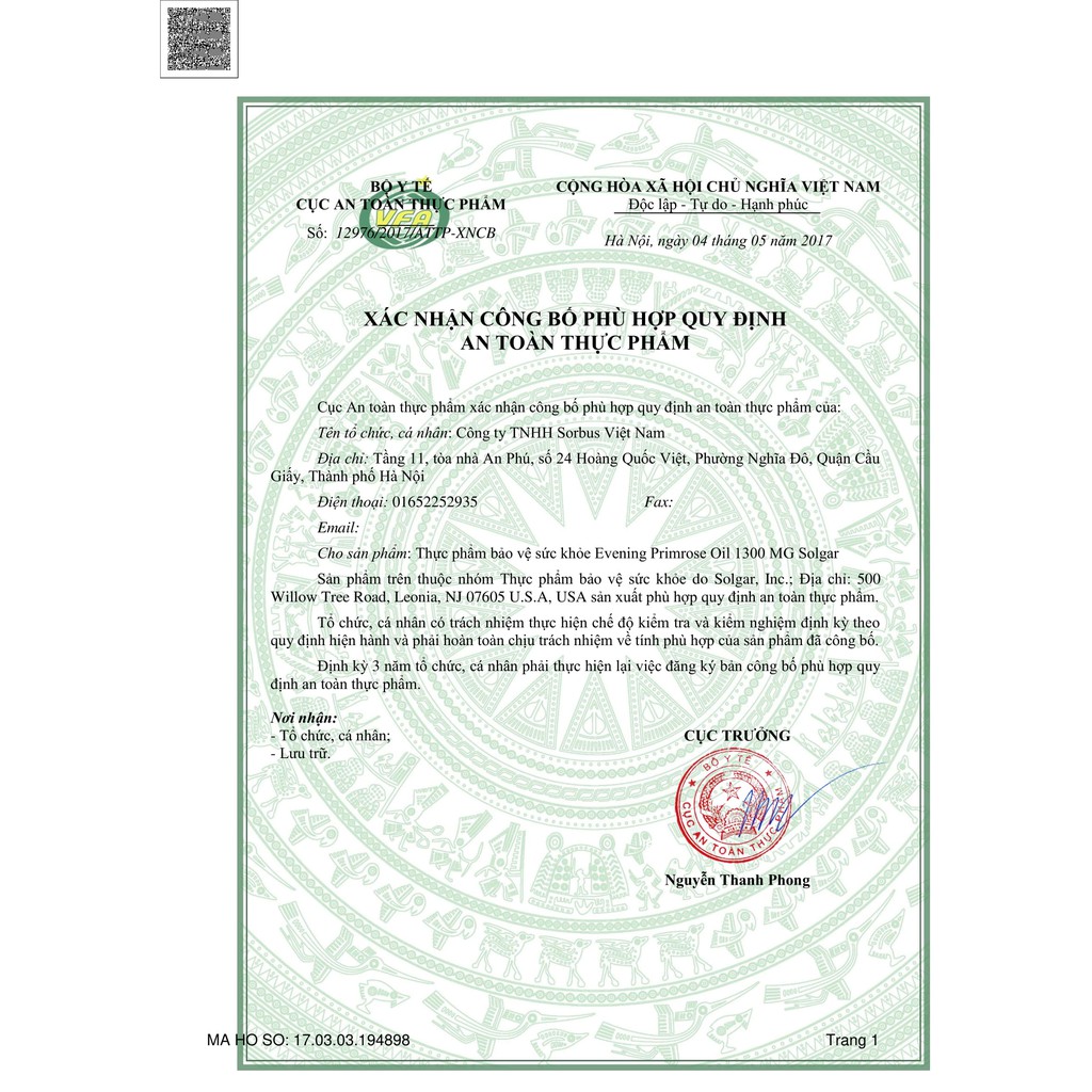 [NHẬP KHẨU USA CHÍNH HÃNG] Dầu Anh Thảo hỗ trợ sức khỏe nữ giới Solgar Evening Primrose Oil 1300 mg - EXP: 01.2021 | Thế Giới Skin Care