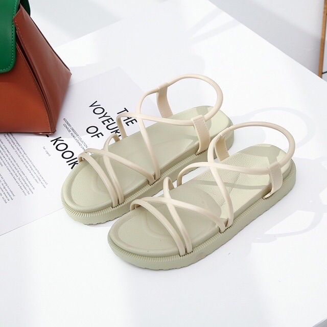 Giày sandal nữ đi học cao gót đế cao 3 phân ulzzang giá rẻ JAENIA SD002