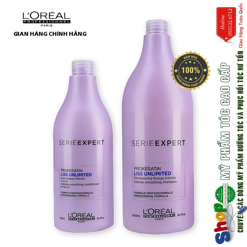 [L'oreal-chính hãng] Dầu xả dành cho tóc duỗi Liss Unlimited L'oreal 1000ml