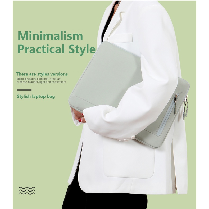 Mới Túi Đựng Laptop Màu Trơn Phong Cách Retro Cho MacBook Air Pro 13 15 13.3 14 15.6 Inch Ốp