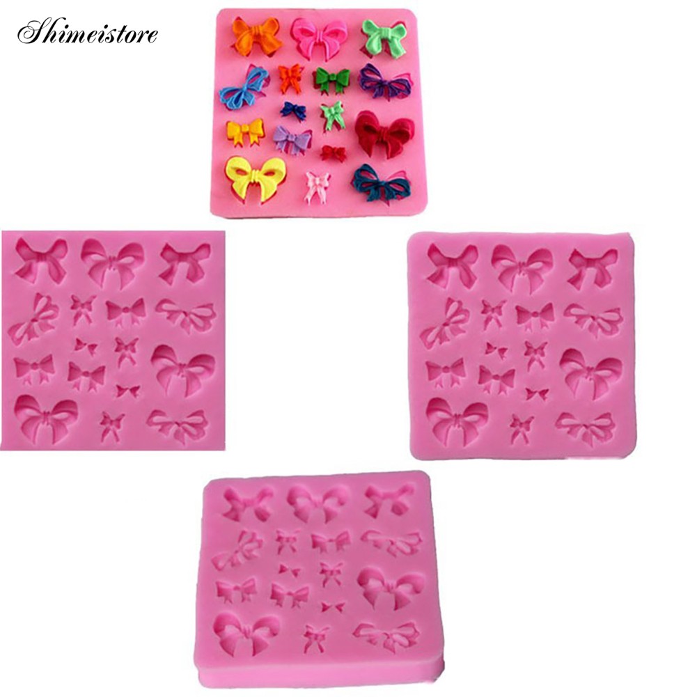 Khuôn Làm Bánh Chất Liệu Silicone Hình Nơ Dễ Thương