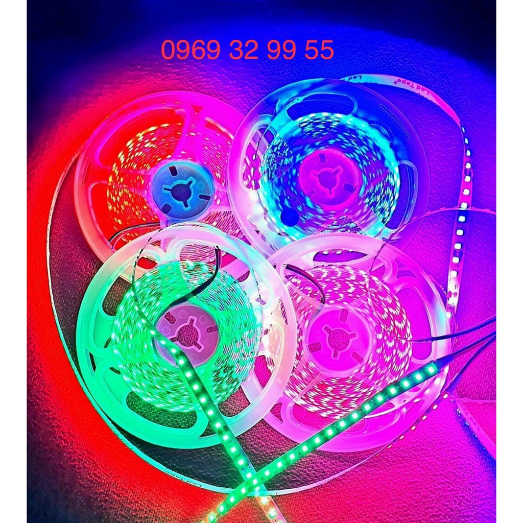 Dây Led Dán 5050 nhiều mầu,12V,10w/m, Đỏ, tím,hồng ,xanh lá, xanh dương, 7 mầu. Bảo hành 1 năm