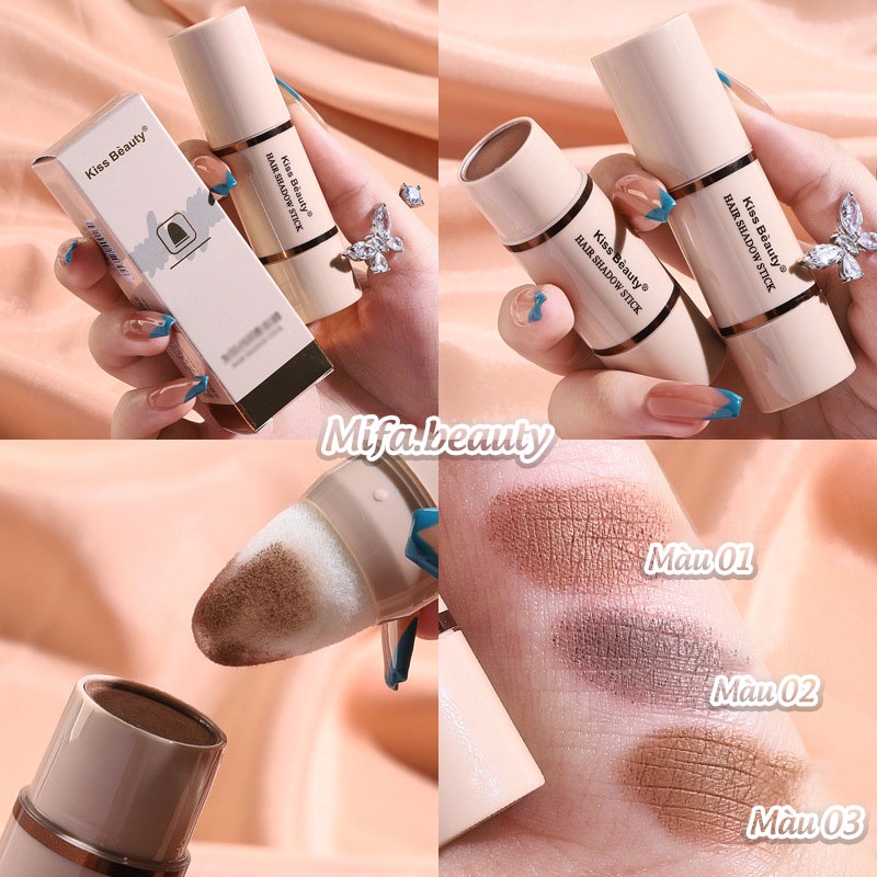 Phấn Che Khuyết Điểm Tóc Kissbeauty, Phấn Che Hói Nội Địa Tạo Khối Cho Khuôn Mặt