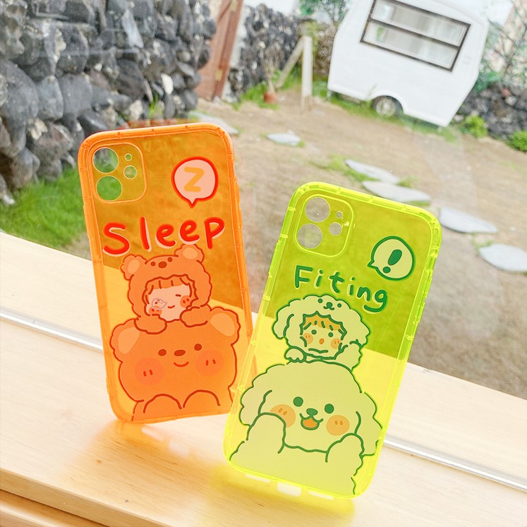 Ốp lưng iphone Cún neon dẻo mềm 5/5s/6/6plus/6s/6splus/7/7plus/8/8plus/x/xr/xs/11/12/pro/max/plus/promax | BigBuy360 - bigbuy360.vn