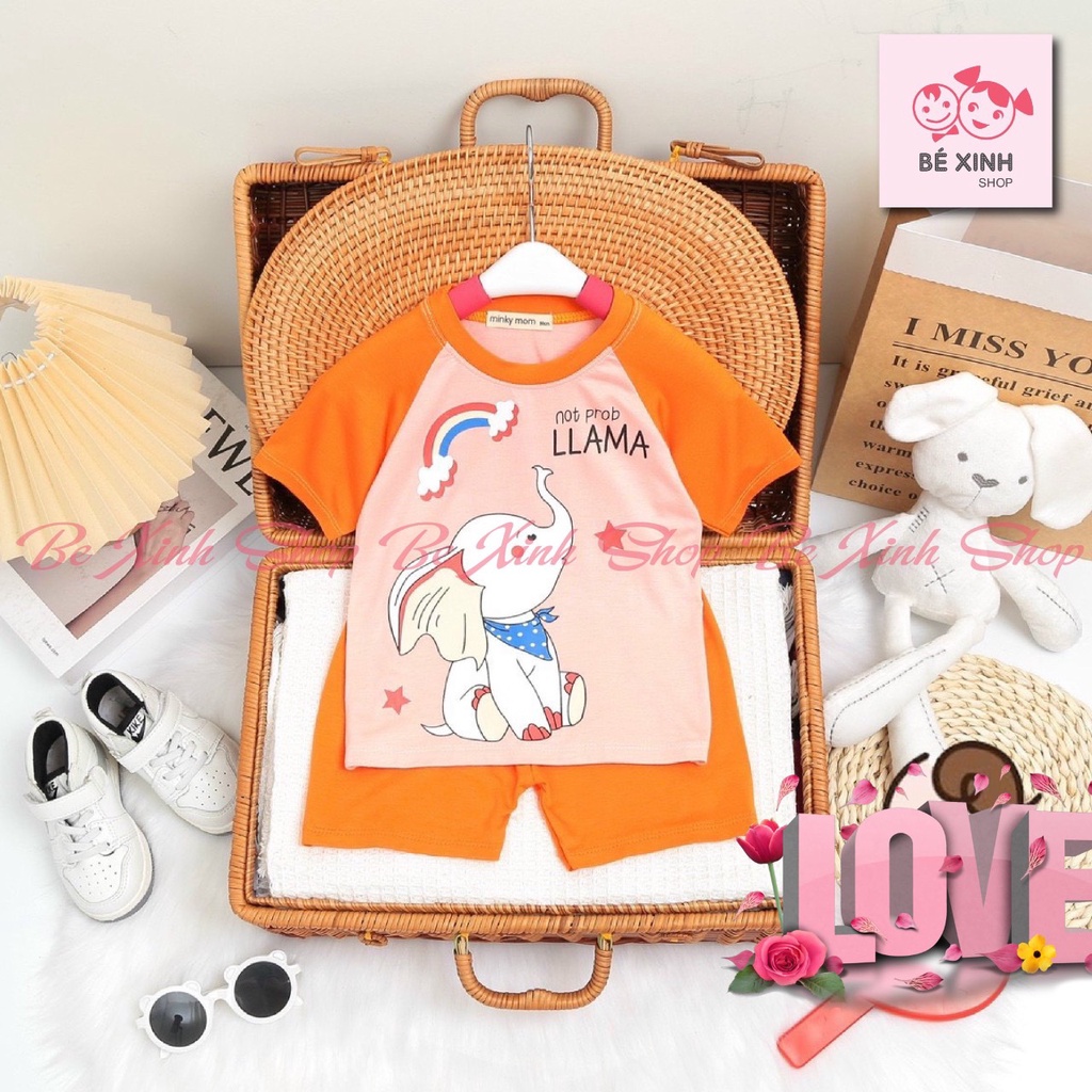 Đồ Bộ Hè cộc tay quần áo cho bé trai bé gái Minky Mom  Đồ bộ Minky Mom chất thun lạnh cho bé trai gái CỘC_MỚI