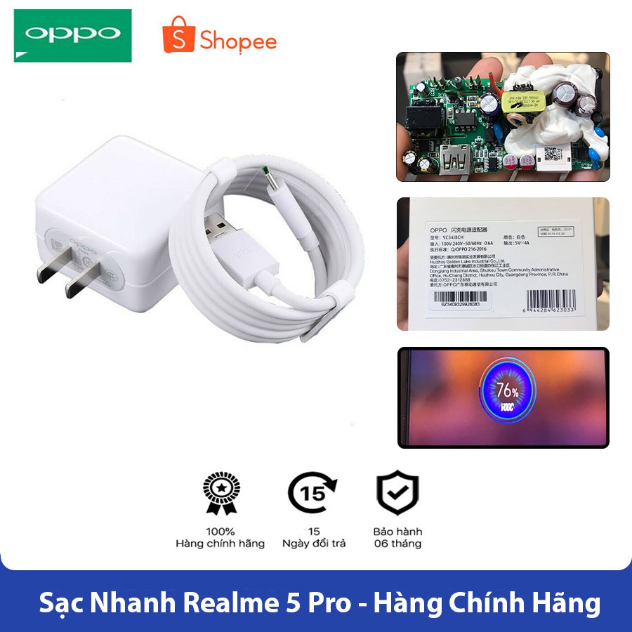 Sạc Nhanh Realme 5 Pro - Công Nghệ Vooc 3.0 - Hàng Chính Hãng