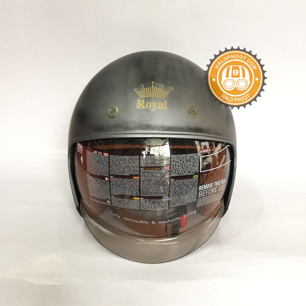 [Chính hãng] Nón bảo hiểm kính âm Royal M139 Xước Nhám (tặng balo rút)
