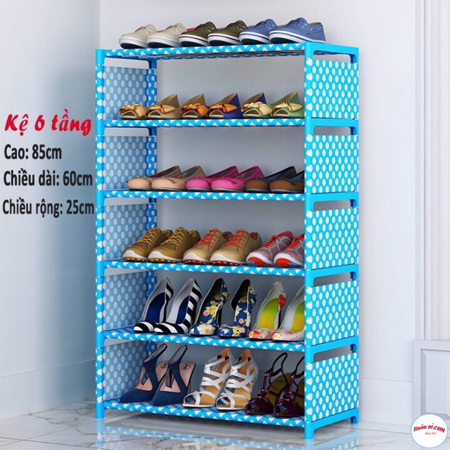 Kệ để giày 6 tầng hoa văn cực đẹp. Tiện lợi tiết kiệm ko gian