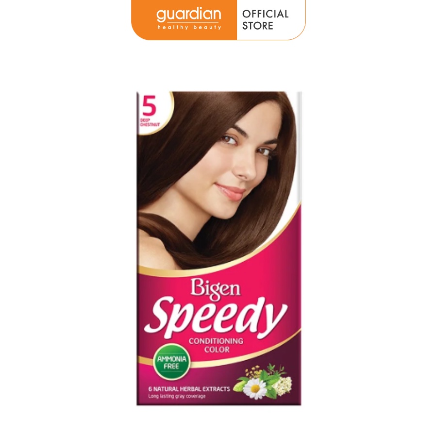 Kem nhuộm tóc Bigen Speedy #5 màu nâu hạt dẻ đậm 80g