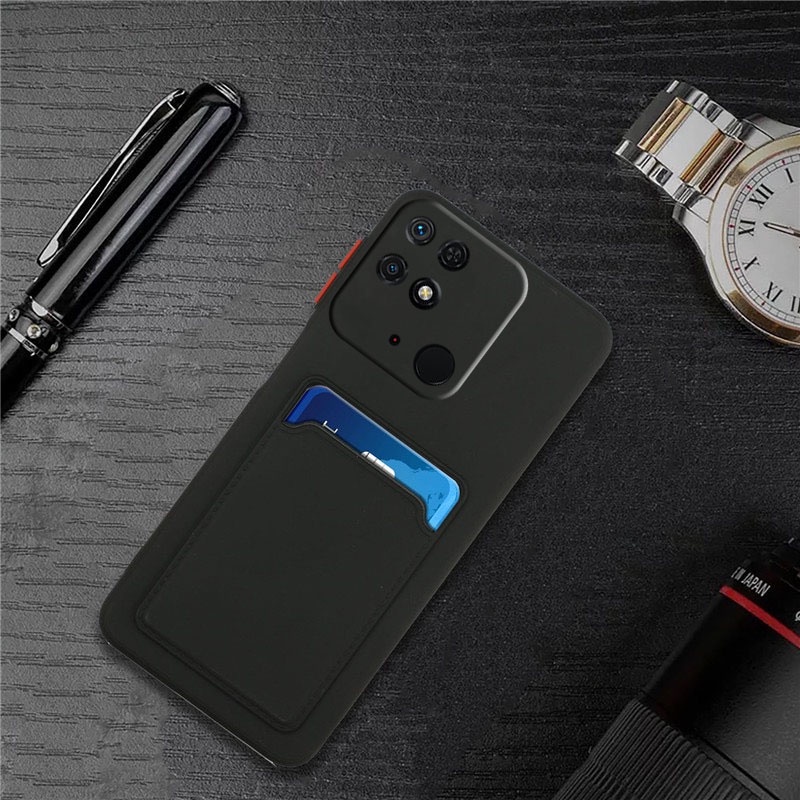 Ốp Điện Thoại TPU Mềm Dạng Ví Đựng Thẻ Cho Xiaomi Redmi 10C 10 10A 11T Pro Poco X3 GT M3 M4