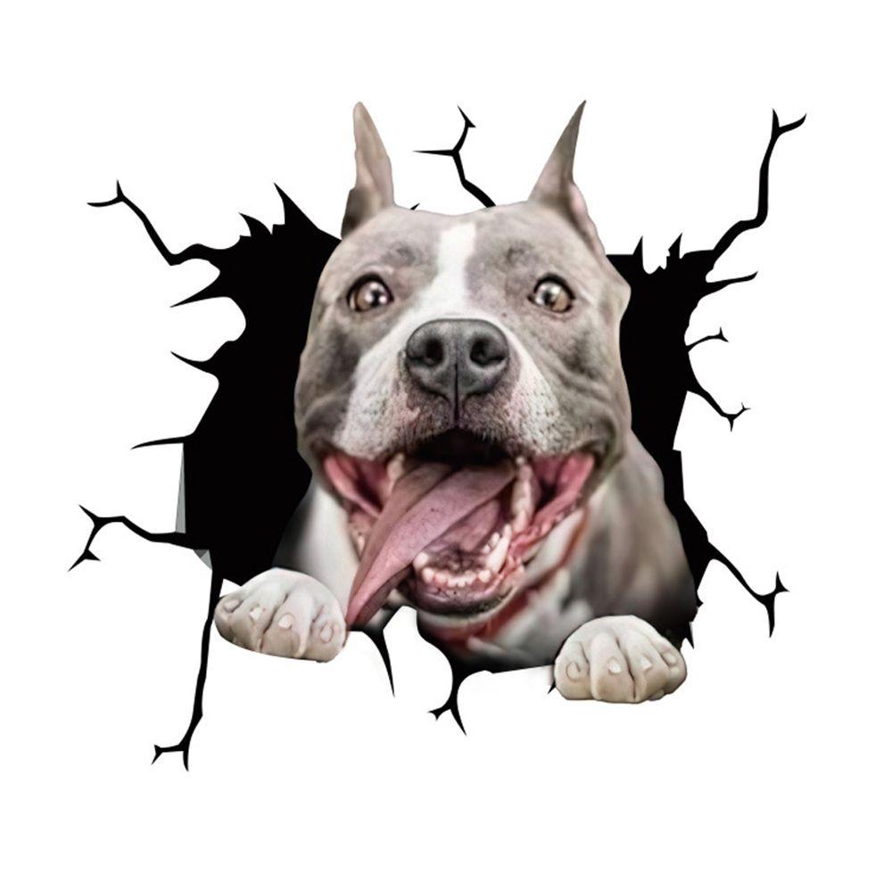 Norman Miếng Dán PVC In Hình Đầu Chó Sáng Tạo Trang Trí Xe Hơi Xe Máy