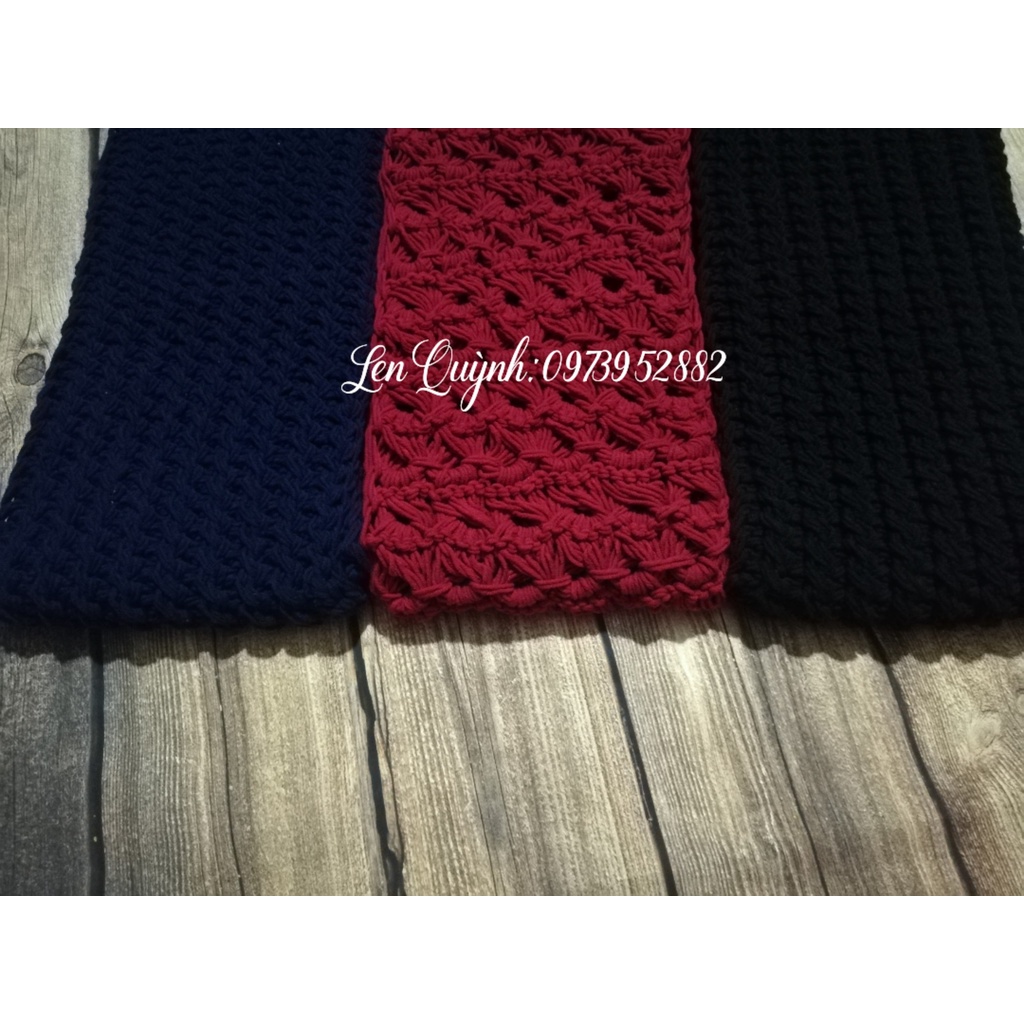 Khăn len đan tay cho nữ - kiểu đan hoa cúc đẹp mắt - Quà tặng handmade ý nghĩa