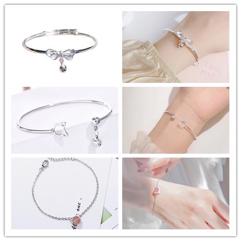 Vòng Tay Hở Đính Quả Cầu Pha Lê Sáng Tạo Dễ Điều Chỉnh Cho Nữ