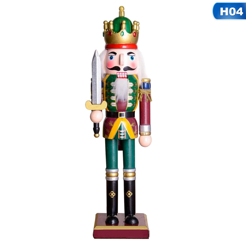 Set 4 Mô Hình Người Lính Gỗ Nutcracker Qmgz6171 30cm Trang Trí Giáng Sinh