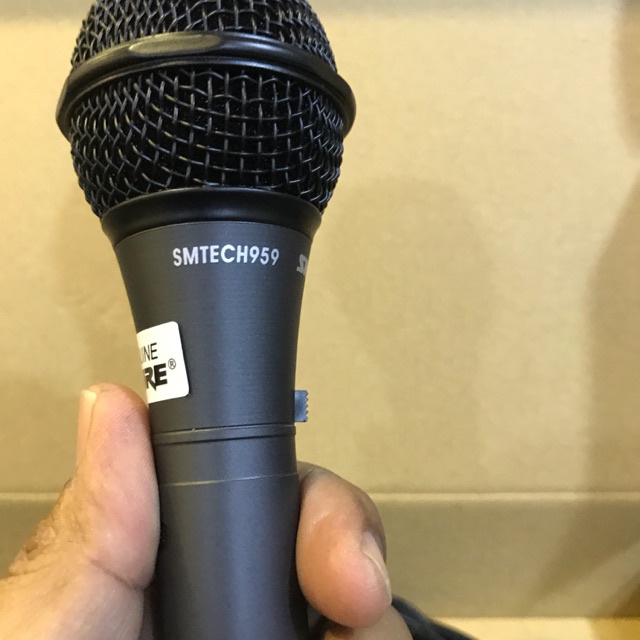 Micro Có Dây Karaoke SHURE 959 Full Box Tặng Kèm Bao Da Kèm Dây Mic Dài 5M - Mic Có Dây Cắm Loa Kẹo Kéo Siêu Hay
