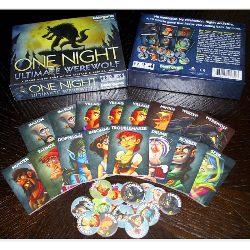 Popular Party Board Game ONE NIGHT ULTIMATE WEREWOLF Family Card Game Ready Stock