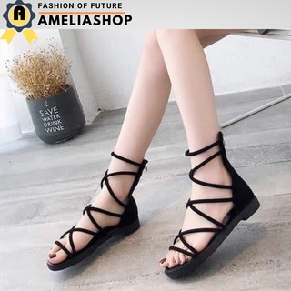 Sandal chiến binh khóa sau dây chéo cá tính.Dép cổ cao, sandal đi học thanh lịch siêu hót 2021