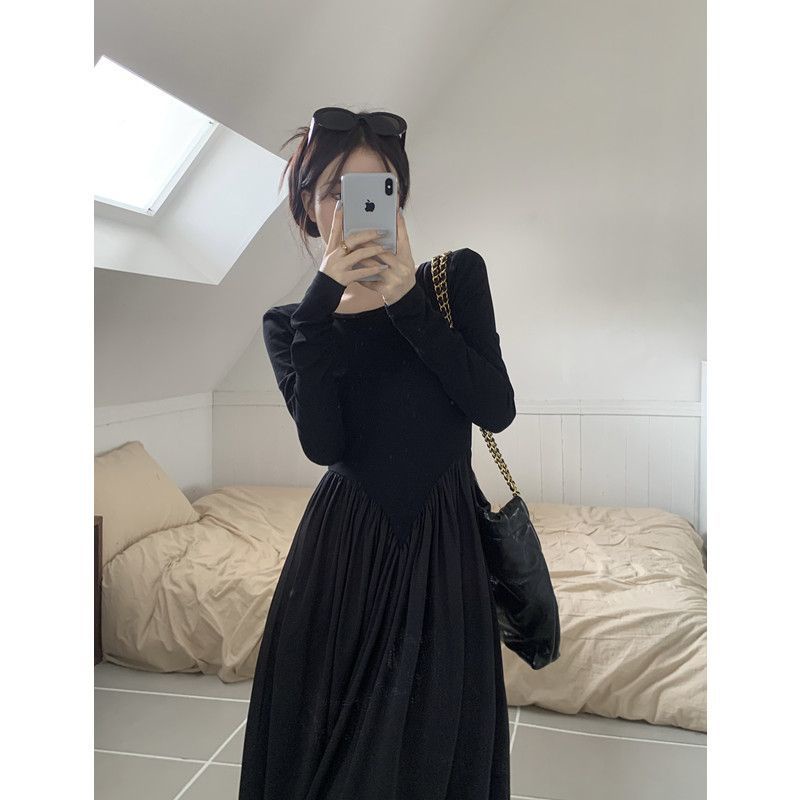 Đầm COZOKC dài tay chiết eo thời trang cho nữ