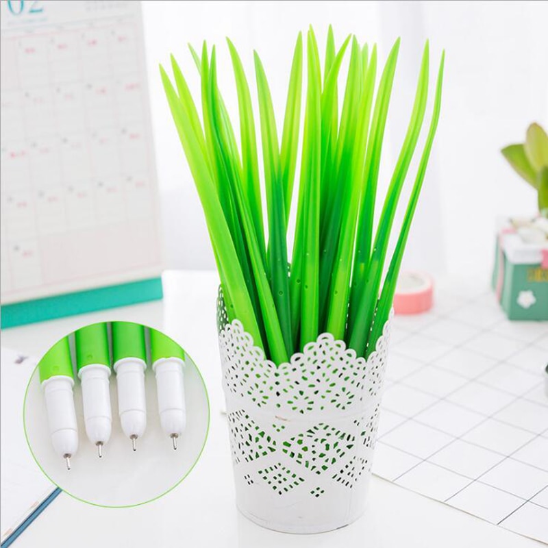 Set 3 Bút Mực Nước Ngòi 0.5mm Tạo Hình Cây Cỏ Dễ Thương
