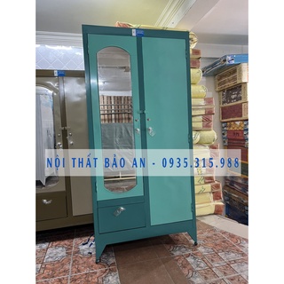 Tủ sắt quần áo ngang 0.9m cao 1m8