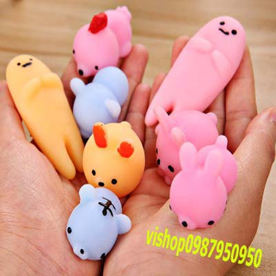 Mochi, Squishy thú dẻo dễ thương, combo 5 con không trùng mã WOP19 Mshop