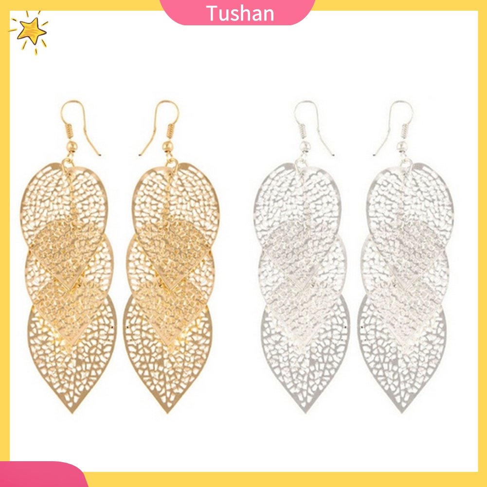 Đôi Khuyên Tai Hình Chiếc Lá Thiết Kế Thời Trang