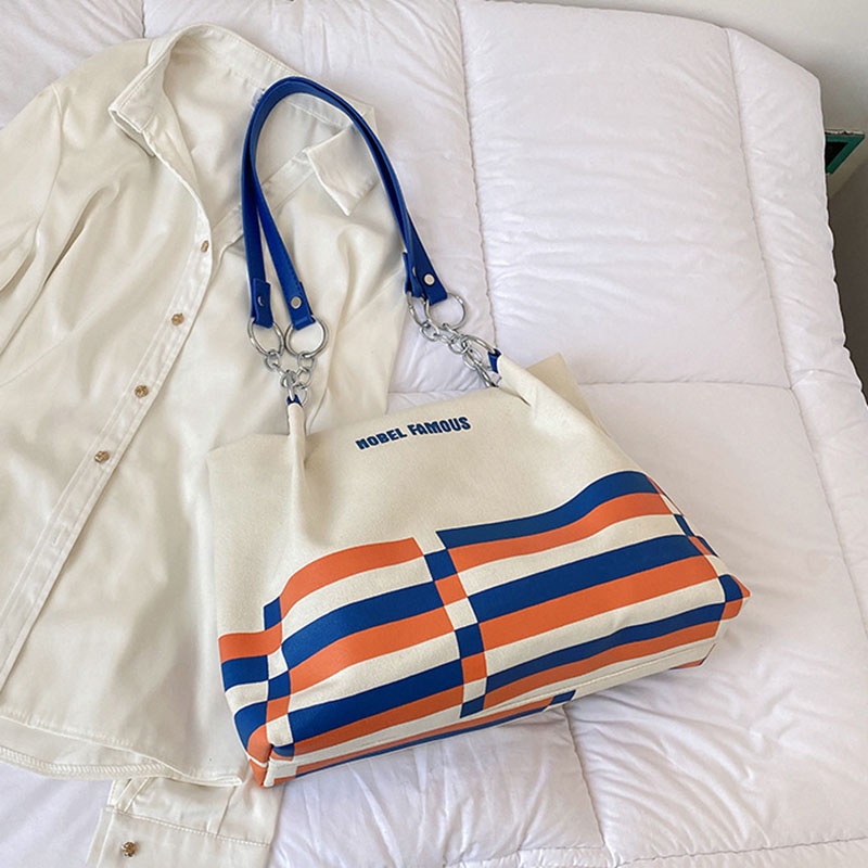 Túi Xách Đeo Vai Vải Bạt Ngăn Chứa Rộng Thời Trang Nữ