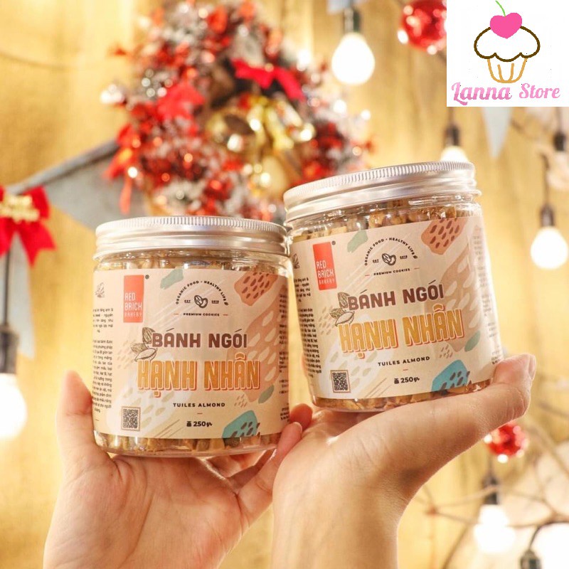 Bánh Ngói Hạnh Nhân Ăn Kiêng Thương Hiệu Gạch Đỏ - Hộp 250g