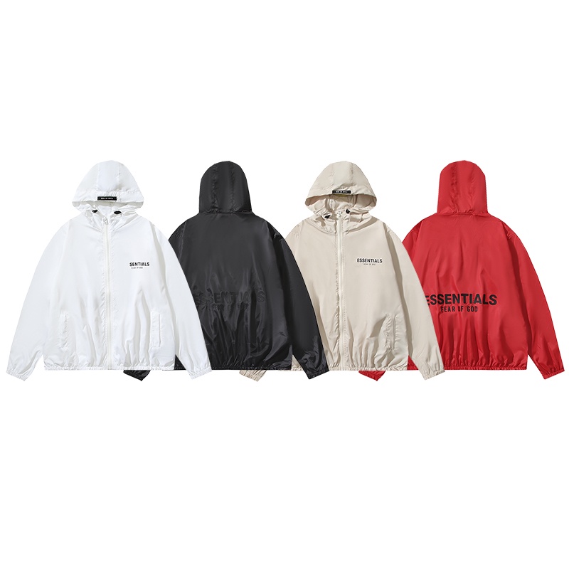 Spot ** Áo Khoác Chống Nắng In Chữ FEAR OF GOD ESSENTIALS Cho Nam Và Nữ