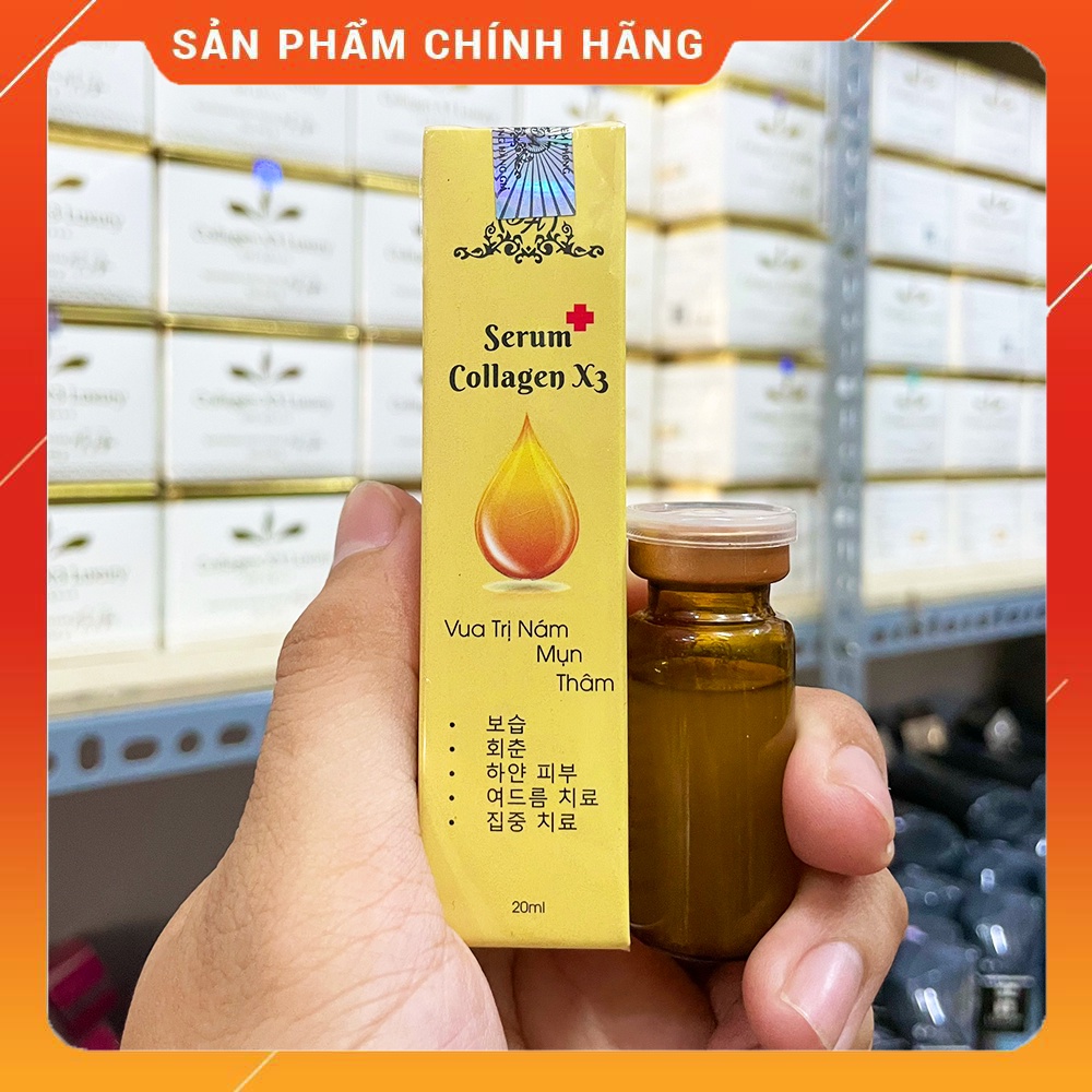 [Chính hãng] Combo Serum nám căng bóng da Collagen X3 Luxury + Mặt nạ Colagen X3 Mỹ phẩm Đông Anh