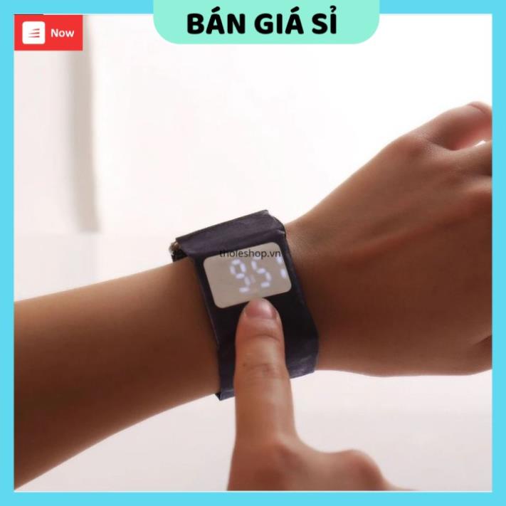 Đồng hồ nam nữ Led điện tử bằng giấy chống nước, thông minh, thời trang 8226