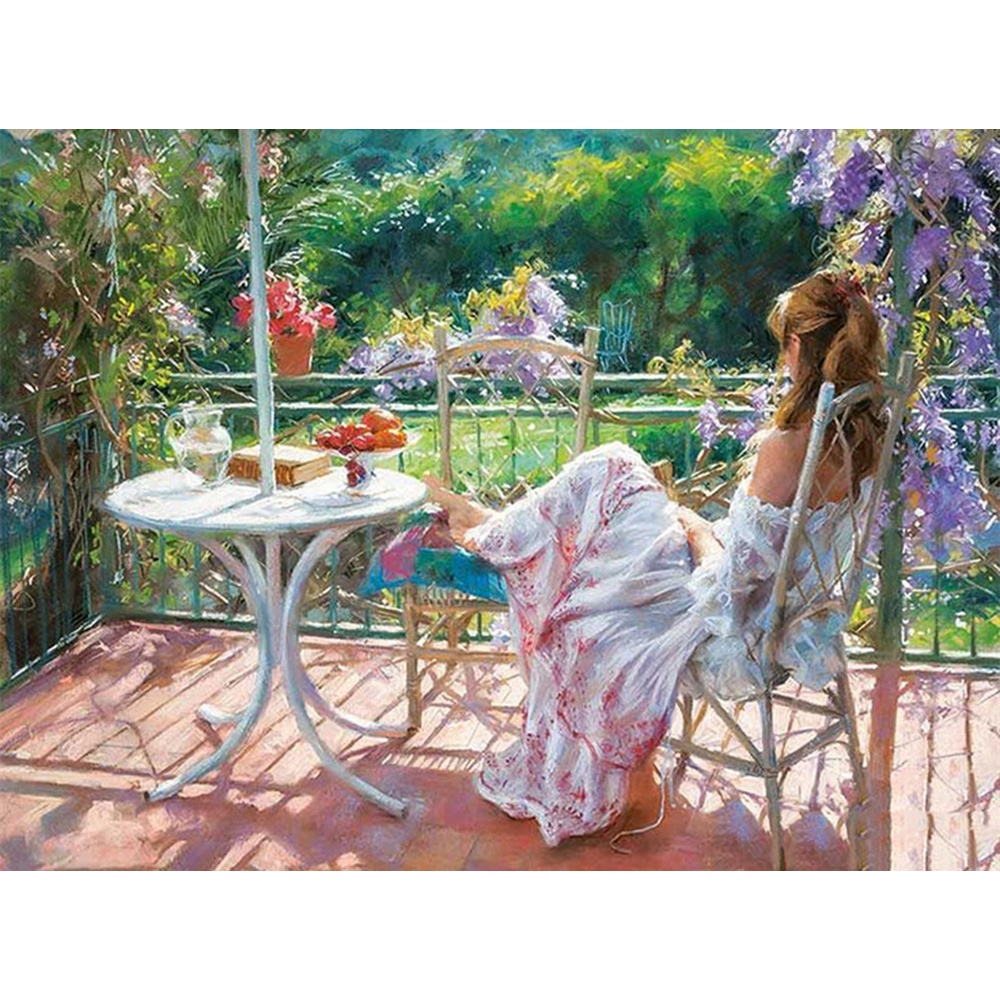 Bộ Dụng Cụ Làm Tranh Đính Hạt 5d Họa Tiết Cô Gái Xinh Đẹp DIY Dùng Trang Trí