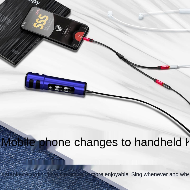 Two-in-one audio cable headphone jack 3.5mm splitter converter microphone single-hole headset microphone | BigBuy360 - bigbuy360.vn