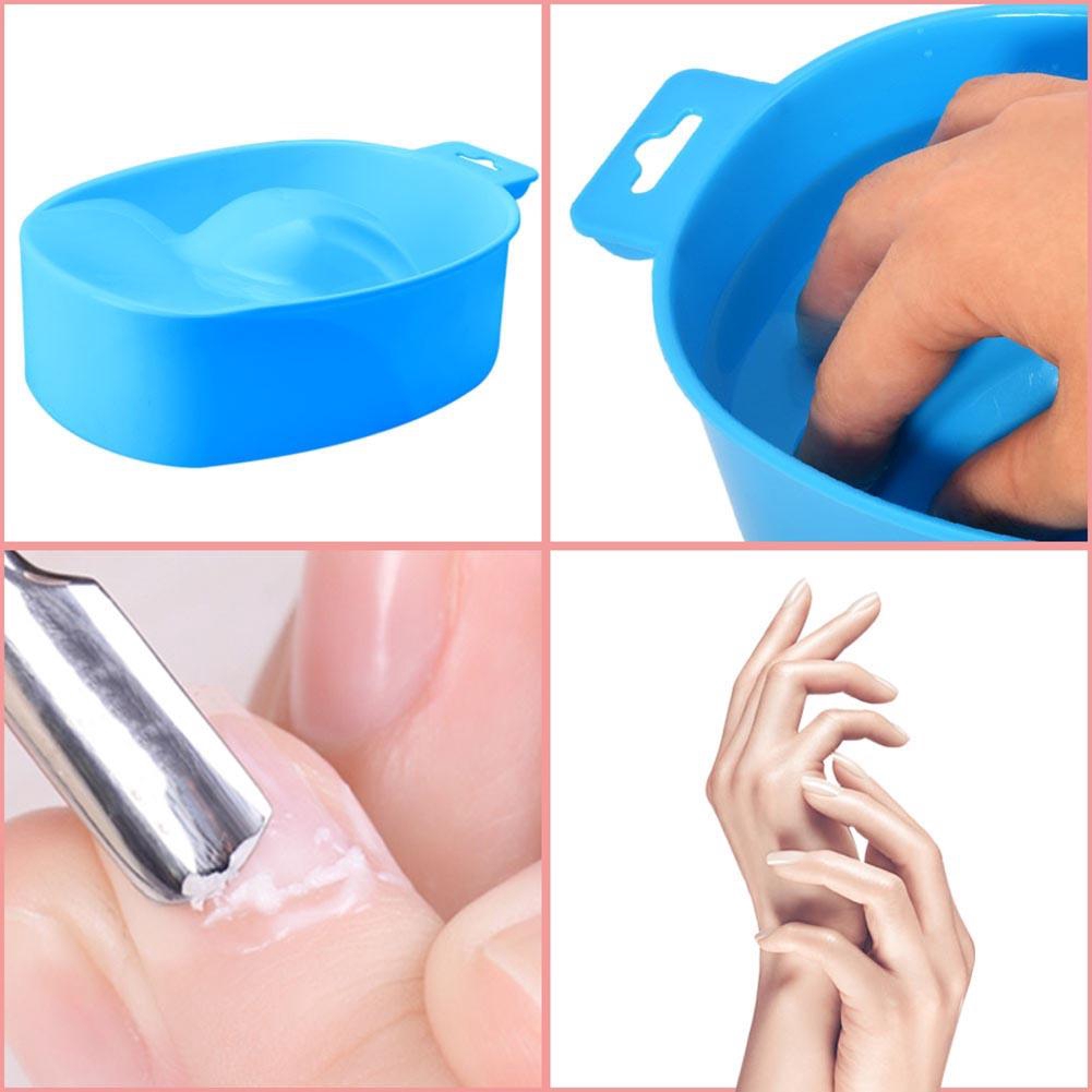1pc Nail Art Hand Wash Remover Soak Plastic Bowl Nail Bath Manicure Tool