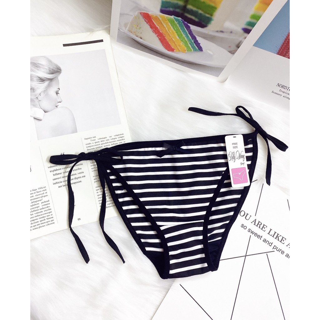 [có bán lẻ]- set 3 - 5quần chip cotton cột dây (ảnh thật ) - kelly wang