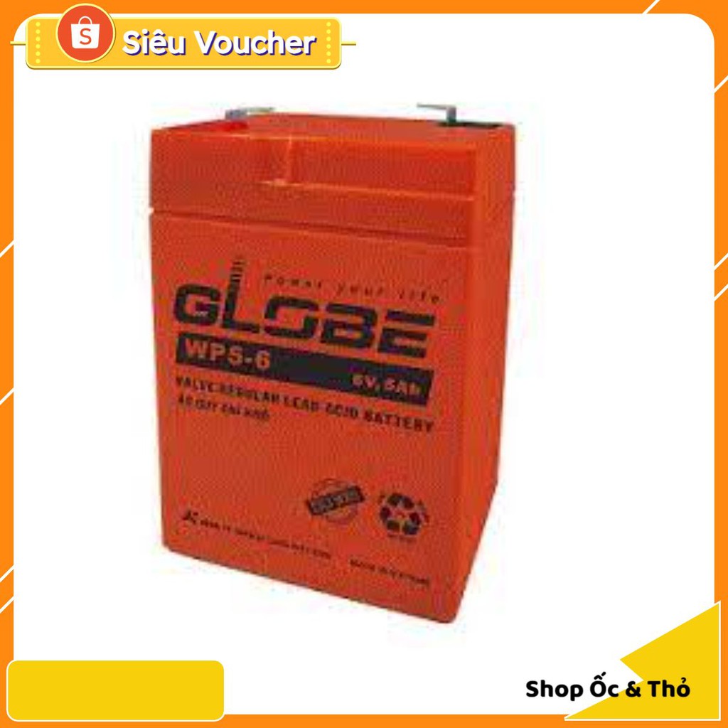 Bình ắc qui GLOBE chì khô 6V 5Ah Hàng chính hãng - Mới 100% cam kết date - Hàng chất lượng cao - Giá tốt nhất