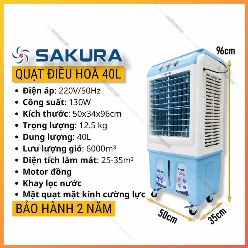 Quạt hơi nước mini 40 lít làm mát  SAKURA 2023 - BH 2 năm