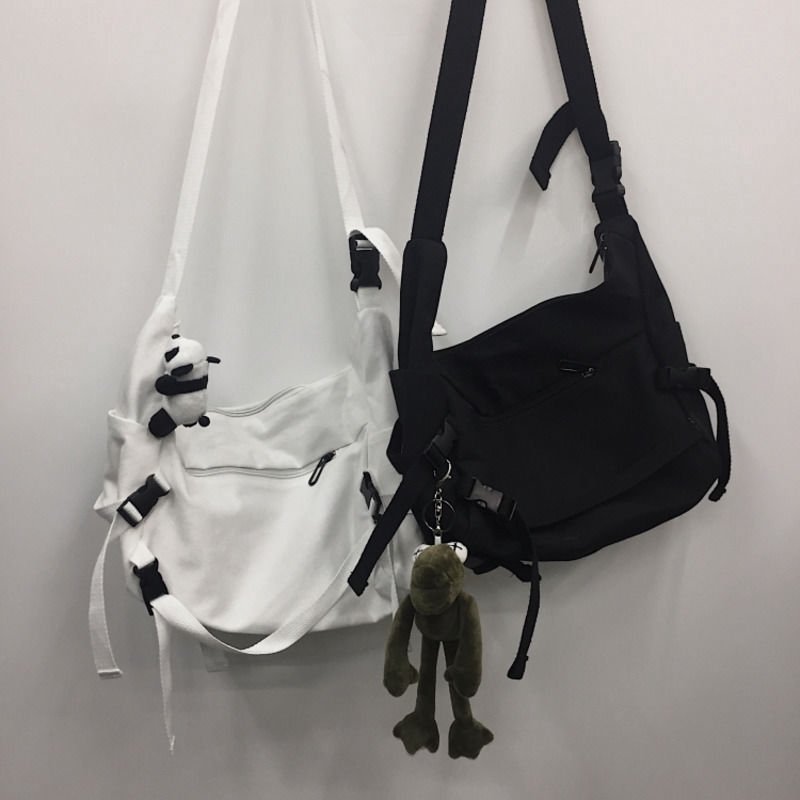 Túi đeo chéo thời trang cho nam và nữ 166999Túi xách Canvas cỡ lớn phong cách Hàn quốc