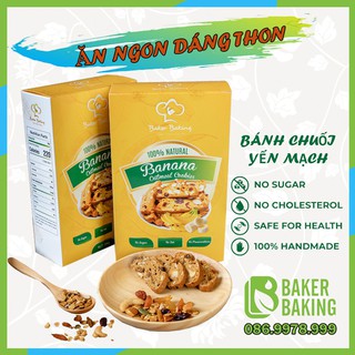 Bánh Biscotti ❤️ĂN NGON DÁNG THON❤Bánh ăn kiêng giảm cân chuối yến mạch không đường, bữa sáng siêu tiện lợi KL:500g