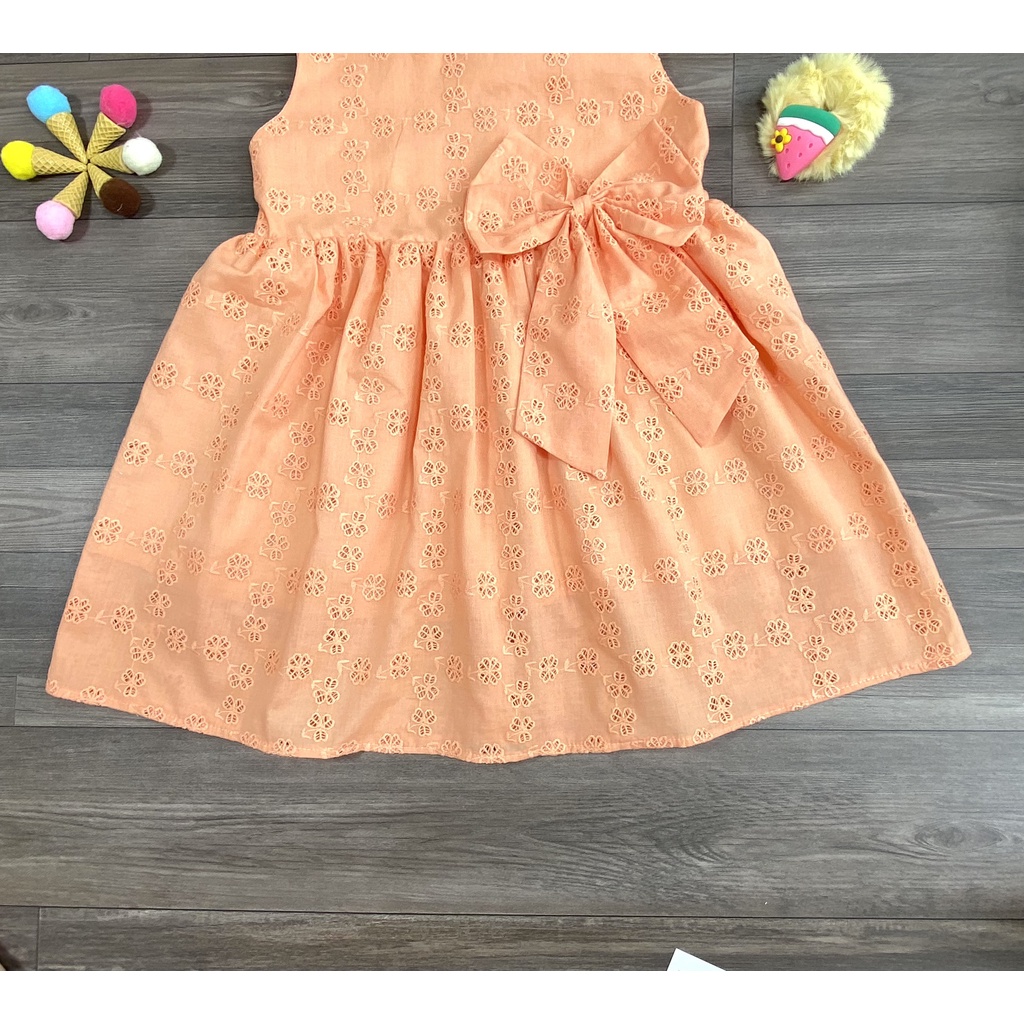 Đầm bé gái,váy trẻ em mùa hè hàng thiết kế ,BITIKIDS, họa tiết boi thêu cotton size 1-6 tuổi .