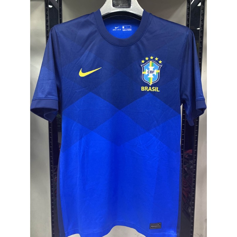 Áo Thun Đá Banh Đội Tuyển Brazil Neymar Jr G.jesus P.coutinhodani Alves Marcelo 20 / 21